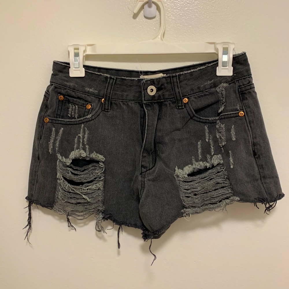 Vestique High Waist Super Distressed Shorts